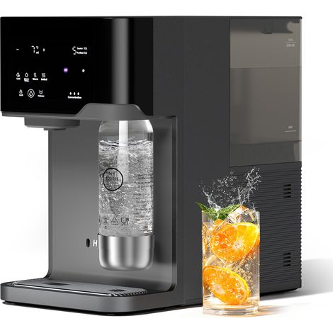 Hydrofast C300 Purificatore d'acqua da banco a osmosi inversa, erogatore di acqua ghiacciata e frizzante, filtrazione a 6 stadi con sterilizzazione UV