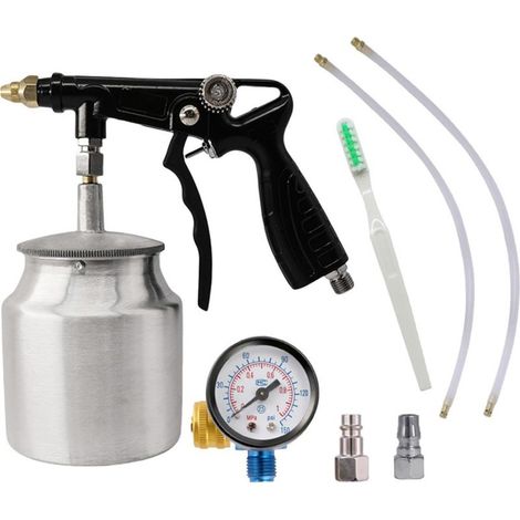 Pistolet à pulvérisation sous-Coureur, Pistolet à pulvérisation Automobile de 1000 ML avec Tasse d'alimentation d'aspiration pour de revêtement lit lit Camion, sous-Couche (1/5)