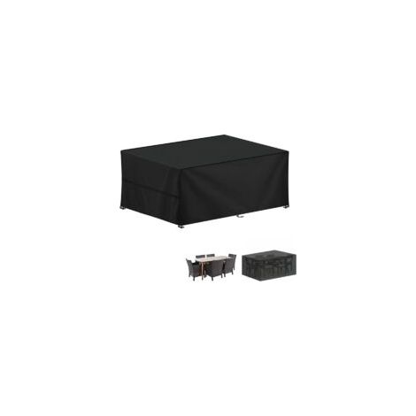 Telo di copertura per mobili da giardino, telo di copertura per tavolo da giardino in tessuto Oxford 420D, telo protettivo impermeabile per esterni per tavolo, sedia e divano, 210x110x75 cm - Crezuo