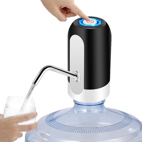 Dispensador automático portátil de agua eléctrico con bomba recargable por USB para el hogar, la oficina y exteriores. (1/5)
