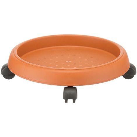 SOTTOVASO CON RUOTE Ø 40 cm. - col.terracotta