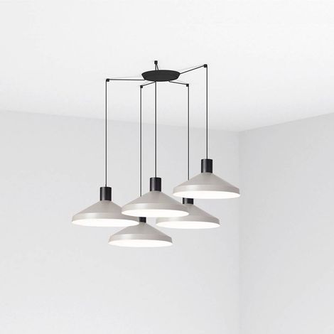 KOMBO Lámpara colgante gris Ø400 5L 68595-5L (1/2)