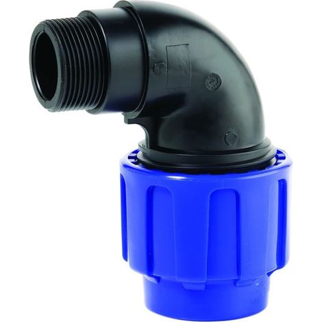 Raccord PE Angle 90° - 40mm pour Eau Potable en Polypropylène, Résistant aux Produits Chimiques et aux Chocs pour Connexions de Tuyauterie Durables et Sécurisées (1/5)