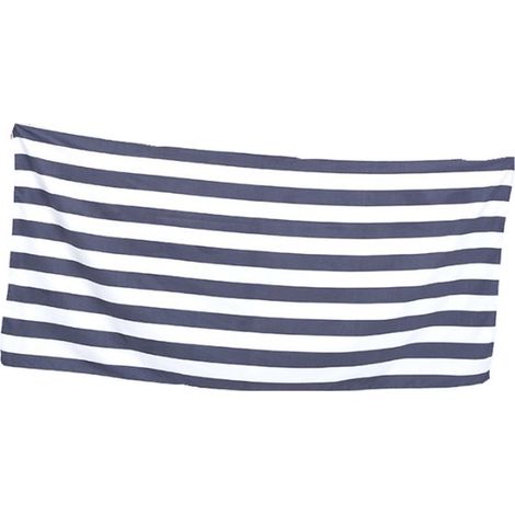 Strandtuch – Nachhaltiges, saugfähiges Badetuch – Baumwolle – Hellblaues, zeitloses Streifenmuster – 90 x 180 cm (1/5)