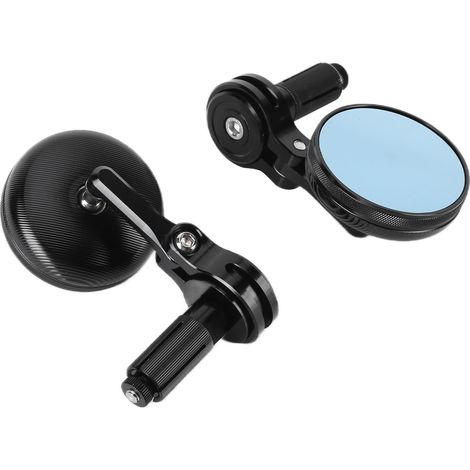 Rétroviseur Moto Rond Rétro Paire 22mm Vis Universel pour Roadster Chopper Cruiser (1/5)