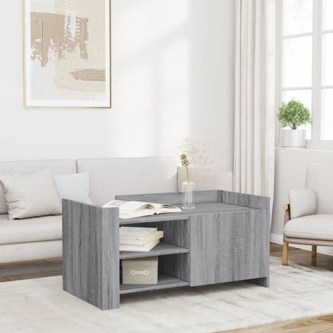 vidaXL Table basse sonoma gris 100x50x50 cm bois d'ingénierie (1/5)