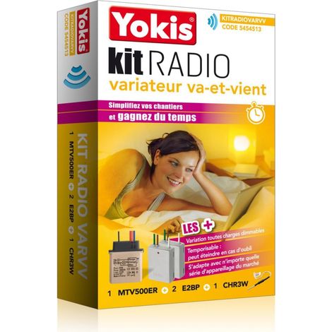 Yokis – Récepteur radio pour motorisation – Kit complet avec émetteur – Compatible LED dimmable – Commande sans fil 250 mètres (1/3)