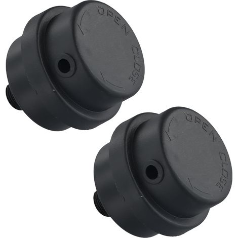 CSPARKV (7 × 7 × 7 cm) (13 mm) 2er-Pack Luftfilter-Kompressor-Schalldämpfer-Ersatzteile, schwarzer Luftkompressor-Filter zur Geräuschreduzierung für ölfreie Kompressoren (1/4)