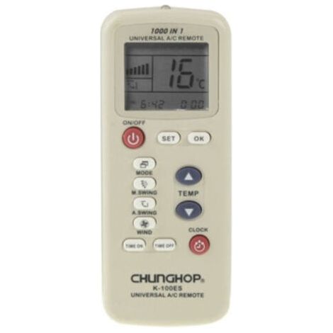 Chunghop Télécommande Universelle De Climatisation (k-100es) Chunghop Télécommande Universelle De Climatisation (k-100es) Chungh