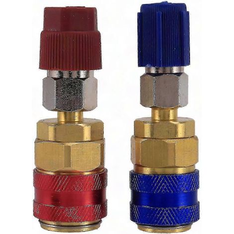 R134a Adaptateur de Détente Freon pour Circuit Climatisation Auto, Côté Haute et Basse Pression, Kit de Raccordement pour Recharge AC (1/5)