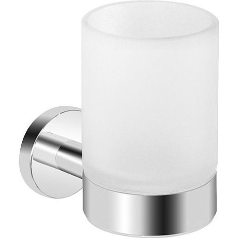 Porte-verre Eldrid avec support mural laiton chromé (1/3)