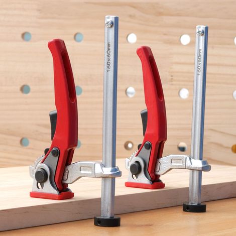 serre-joints de table de menuiserie MFT de 20 mm à cliquet à dégagement rapide, clip de maintien pour fixation sur établi
