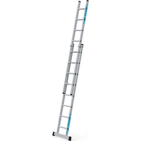 Schiebeleiter Aluminium Sprossen 2x8 Arbeits-H.b.ca.4090mm ZARGES (1/3)