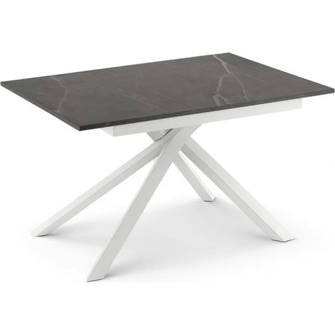 Pluto, Tavolo allungabile con top in melaminico Marmo antracite (90cm X 140-190cm H. 76cm) Duzzle (1/5)