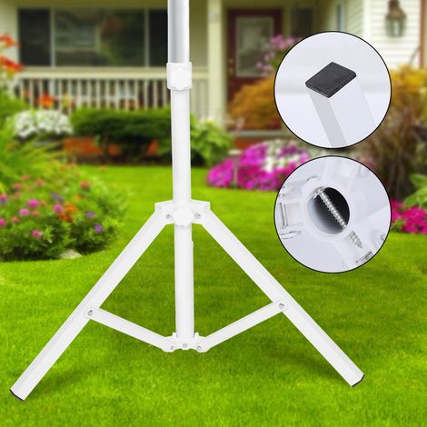 Base de soporte triangular plegable de hierro para sombrilla de playa, jardín, camping y pesca. (1/5)