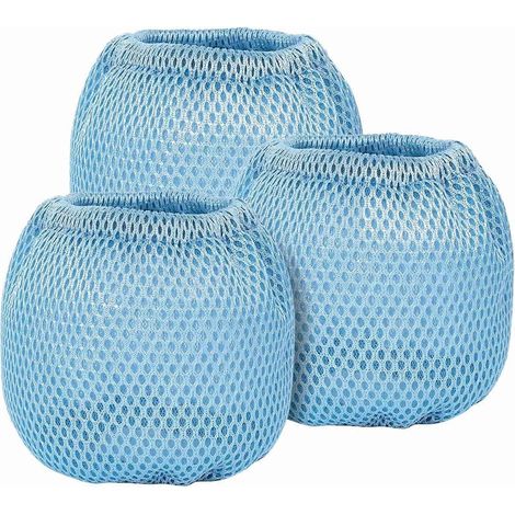 Clever Spa Filters Lot de 3 housses en maille pour filtre de piscine et spa, filets de protection bleus pour cartouche de piscine (1/5)