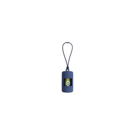 Support et distributeur de sacs à déjections canines avec fixation sur laisse, étanche, haut à twist facile pour recharges. Inclut 1 rouleau de sacs (1/4)