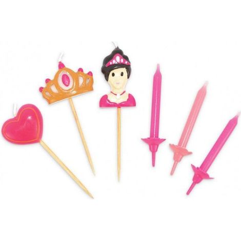 Bougies - Scrapcooking - 15 Bougies Princesses - Rose - Décoration de Fête - Anniversaire (1/2)