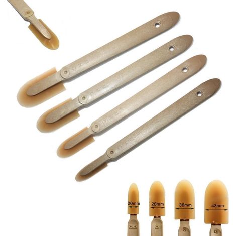 Mastic silicone - Outils de finition - Spatule applicatrice - Outils en caoutchouc - Ensemble de 4 tailles (1/4)