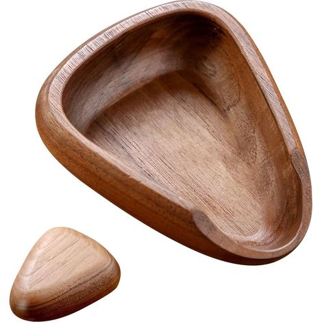 Cuillères à café - bol - cuillères à café - fourchettes à pâtisserie - tasse à mesurer pour grains de café - cuillère à café - bois - marron - 9,8 x 8 x 3 cm (1/5)