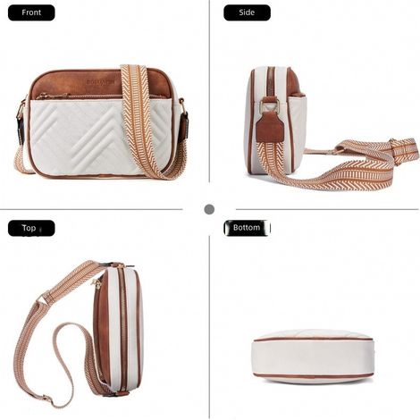 sac it sac bandoulière en PU pour femme avec plusieurs fermetures éclair, large et porte monnaie tél (1/5)