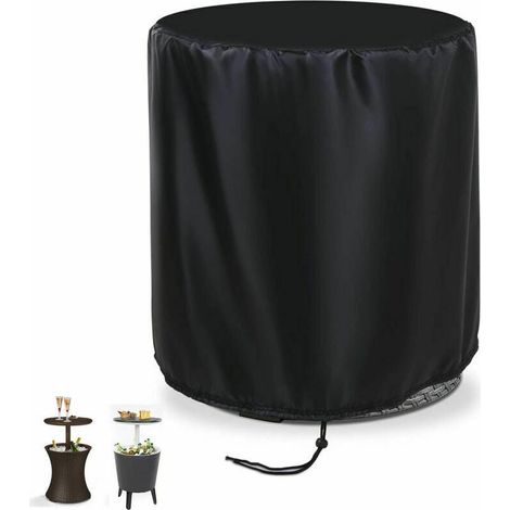 Housse imperméable pour table de bar, housse noire coupe-vent pour jardin ou terrasse (52 x 58 cm) (1/4)
