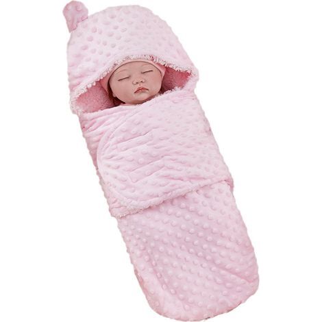 Couverture d'emmaillotage pour bébé, couverture anti-coups de pied pour bébés et jeunes enfants, rose . (1/3)