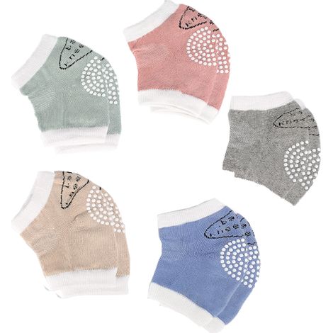 5 paires de genouillères en coton pour bébé protège-jambes rampants antidérapants genouillères de sécurité bébé version incurvée des genouillères