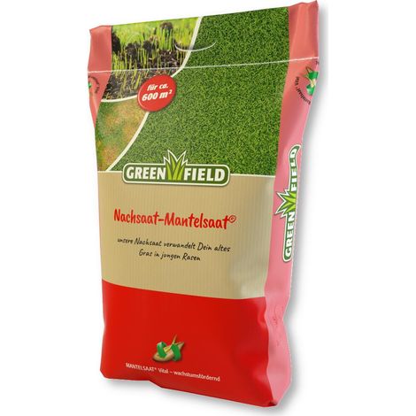 Greenfield Nachsaat Mantelsaat 10kg Rasensamen Sportrasen Spielrasen Regeneratio (1/2)