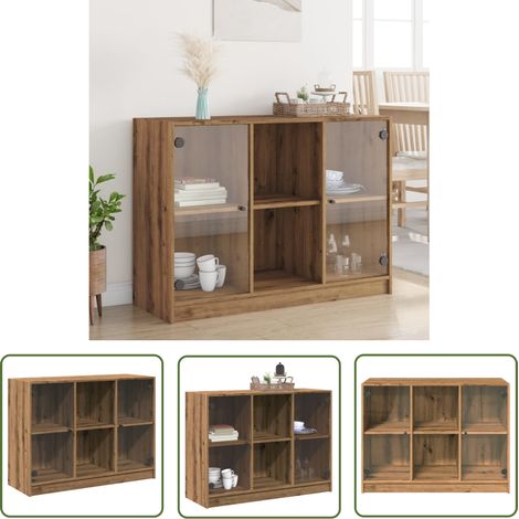vidaXL Sideboard Artisan-Eiche 102x37x75,5 cm Holzwerkstoff (1/5)