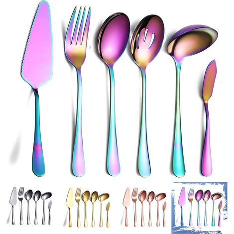 Essgeschirrsets – Silberbestecksets, Tellersets, hochwertiges Edelstahlbesteck, unverzichtbar für eine elegante Tischdekoration. (1/4)
