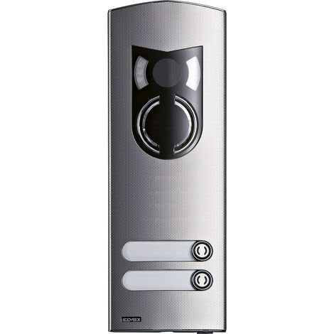 VIMAR - 1222 2M IK10 Placa de audio/vídeo de acero de 2 botones