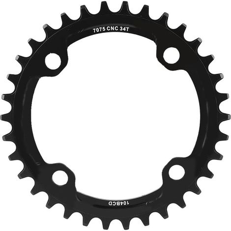 Disque de chaine 34T BCD 104 pour VTT en acier, pièce de réparation pour pédalier (Noir) (1/5)