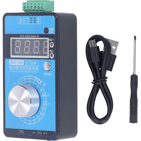 Strom- und Spannungssignalgenerator DC 0–10 V, 0–22 mA Ausgang, analoger Simulator, DC 24 V Stromversorgung