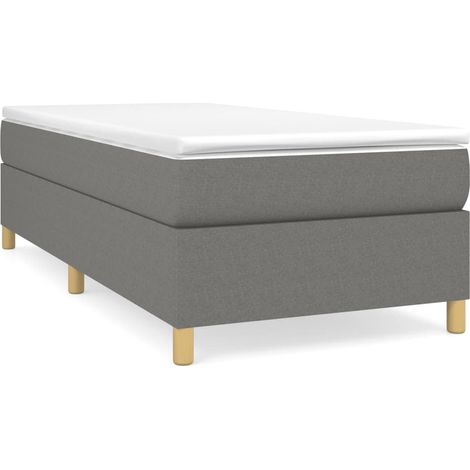 Maison Exclusive - Struttura Letto a Rete a Molle Grigio Scuro 80x200 cm Tessuto