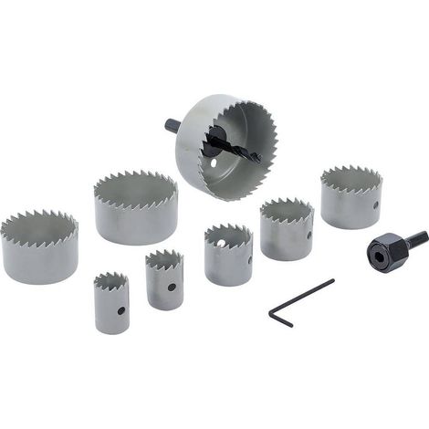 Jeu de Scies-Cloches 11 pcs D.19-64 mm - Prof. 24 mm - Acier Durable et Précis, - D-Work (1/5)