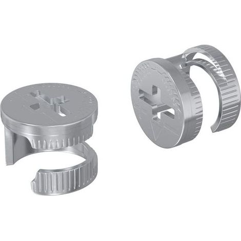 Écrous de blocage à came, 2 écrous en métal argenté 12 x 10 mm