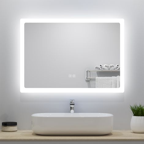 Specchio da bagno, bluetooth, disappannamento, touch, 3 temperature di colore, LED