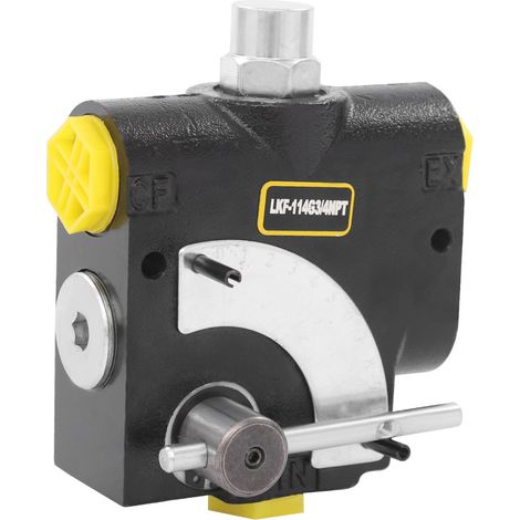 Vanne hydraulique, vanne de commande hydraulique, vanne de régulation hydraulique réglable avec débit variable, pour petits tracteurs, chargeuses de tracteurs, fendeur de bois (1/5)