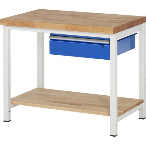 Rau Werkbank höhenverstellbar 8001A7, B1000xT700xH840-1040mm, 1x Schublade-TA (1/5)