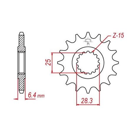 Pignon de sortie de boite Esjot pour Quad Yamaha 700 Raptor 2006