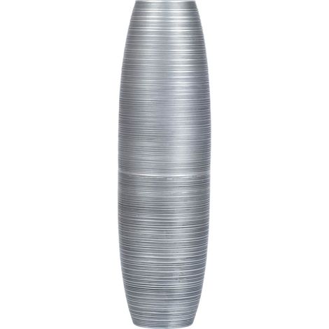 Vaso da terra in legno decorativo grande 85 cm Argento (1/5)