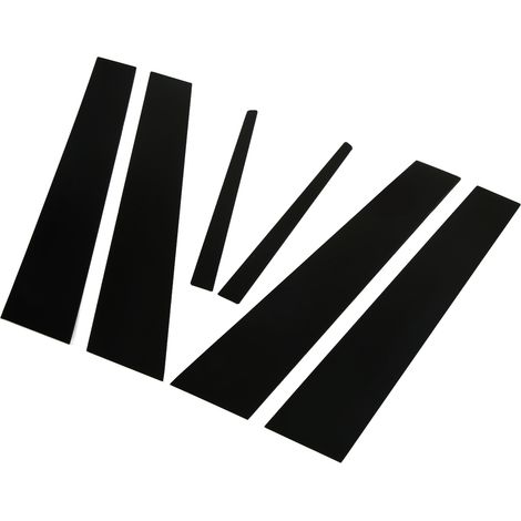 6 pièces de garniture de montant de porte et de fenêtre, moulure de montant noire brillante, autocollant de remplacement pour berline ATS 2014-2019 (1/5)