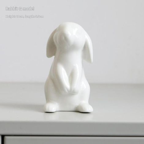 Decoración de Pascua: mini conejitos de cerámica para el hogar