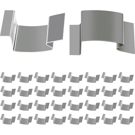 Lot de 50 pinces Ă vitre pour serre de jardin. Pinces en acier inoxydable. Un accessoire indispensable. (1/5)