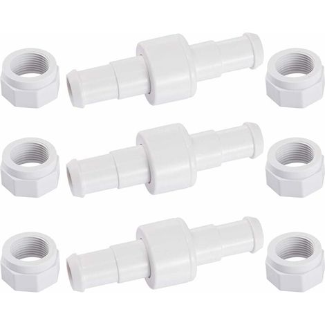 D20 Lot de 3 Raccords Rotatifs pour Tuyau D'arrosage avec 6 Embouts D15 Compatibles avec Zodiac Polaris 180 280 380 Robot Nettoyeur Piscine (1/5)