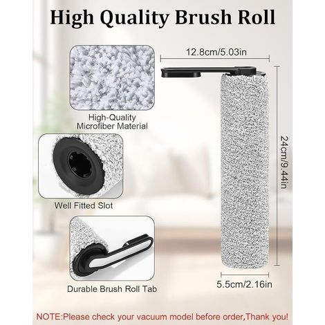 FOREHILL 6 Ersatzbürstenwalzen und Filterzubehör für Tineco Floor One S5/S5 Pro/S5/S5 Pro 2 Nass- und Trockensauger, 3 Filter, 2 Bürstenwalzen, 1 Reinigungsbürste (Nicht für S5 Combo) (1/5)