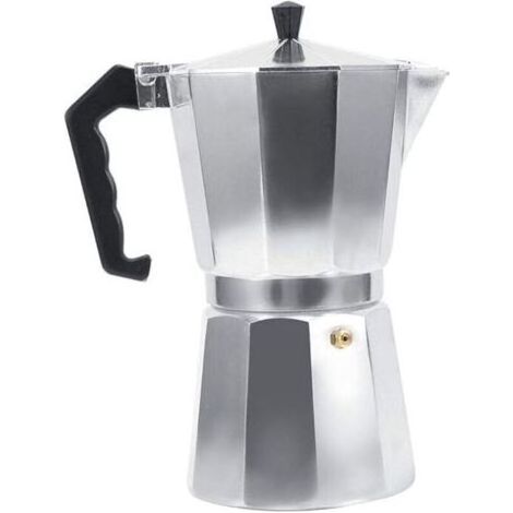 Cafetière italienne Moka en aluminium 450ml – 6 tasses – Résistante aux hautes températures – Compatible cuisinières gaz et électriques (1/5)