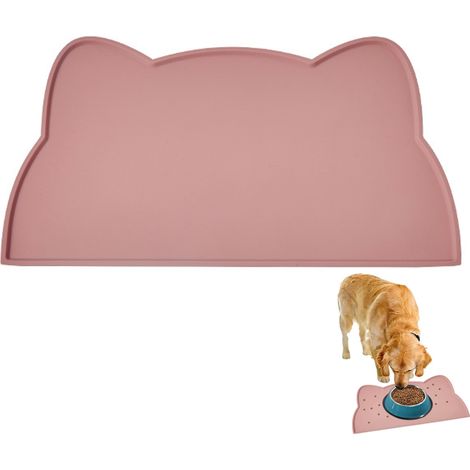 Tapis d'alimentation pour chat, tapis d'alimentation en silicone pour animaux de compagnie, plateau antidérapant et imperméable pour gamelle d'eau de chien, à poser au sol