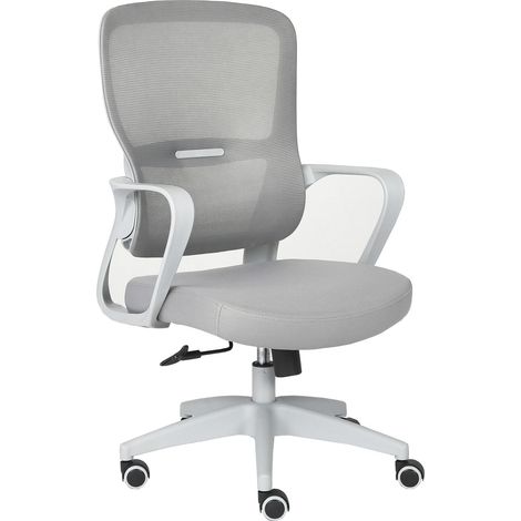 Home Heavenly® Silla Oficina Ergonómica Taxana – Altura Regulable, Respaldo Malla Transpirable, Cojín Espuma Alta Densidad, Meca Color : Gris (1/5)